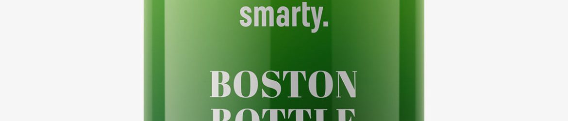 Boston bottle mockup / glossy