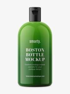 Boston bottle mockup / glossy