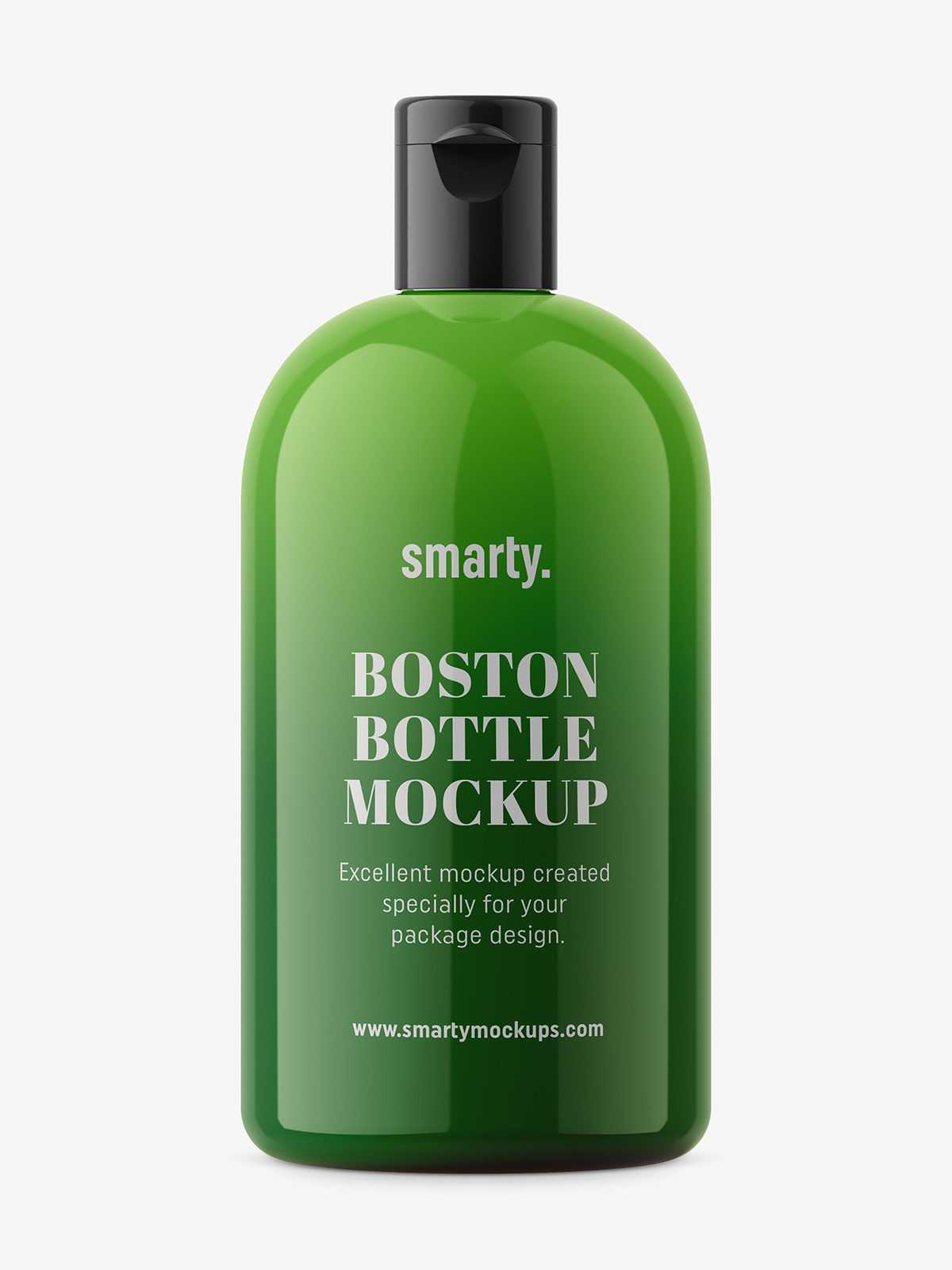 Boston bottle mockup / glossy