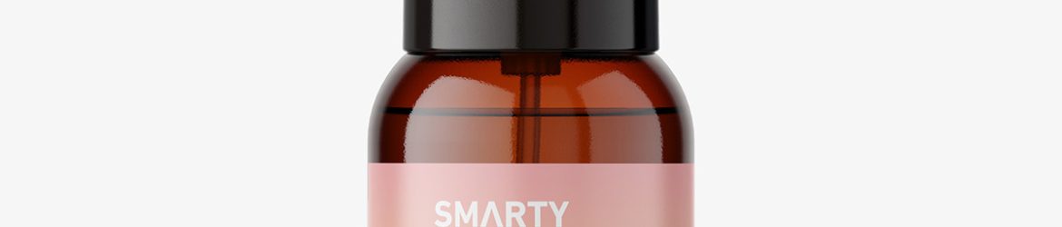 Boston bottle with treatment pump / amber