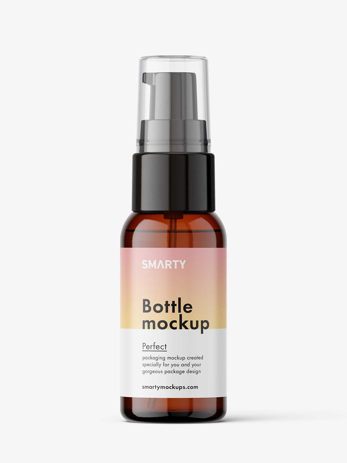 Boston bottle with treatment pump / amber