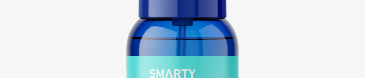 Boston bottle with treatment pump / blue