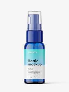 Boston bottle with treatment pump / blue