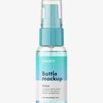 Boston bottle with treatment pump / clear - Free PSD Download Boston bottle with treatment pump / clear