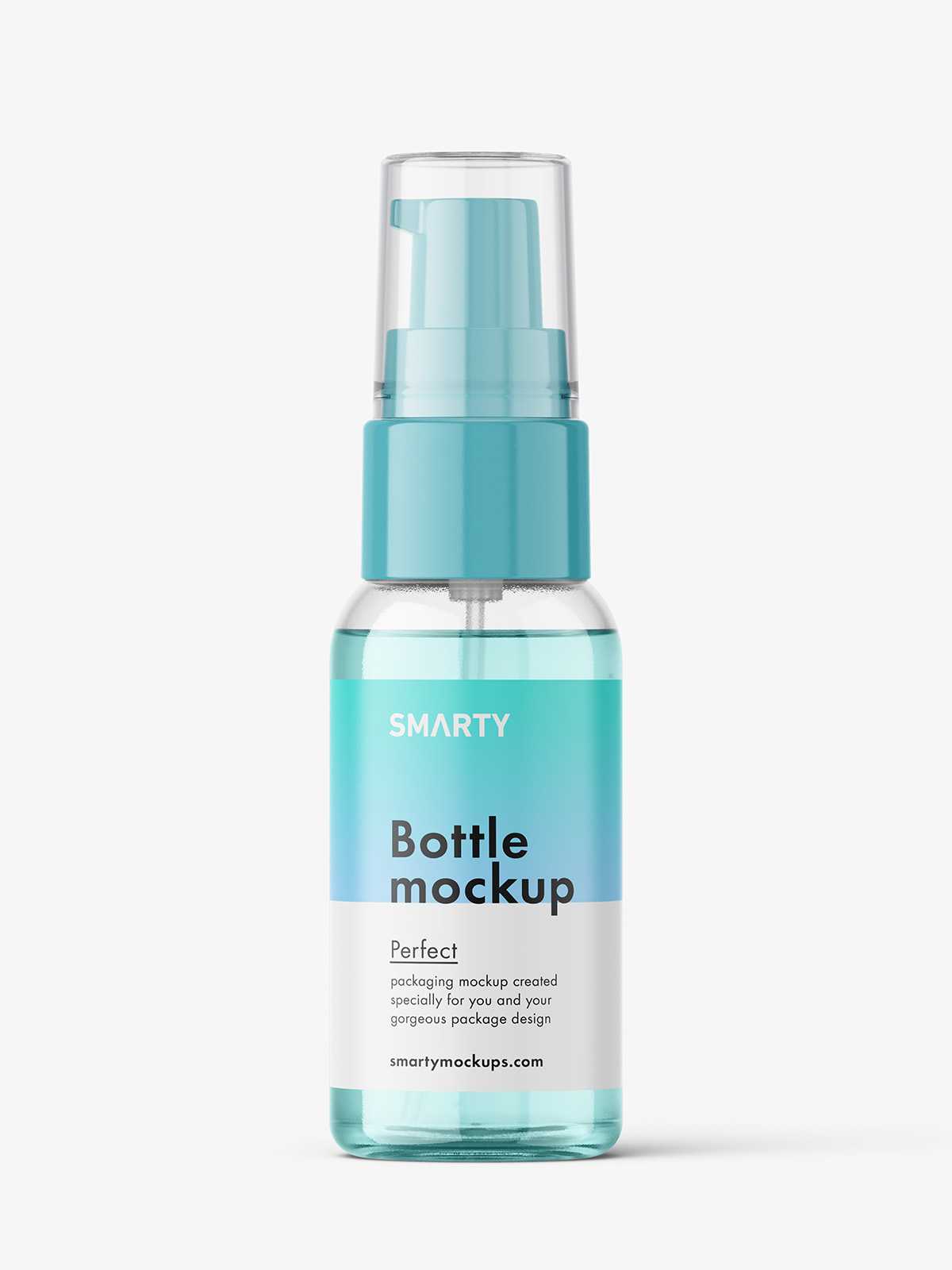 Boston bottle with treatment pump / clear