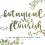 Botanical Flourish Calligraphy Font