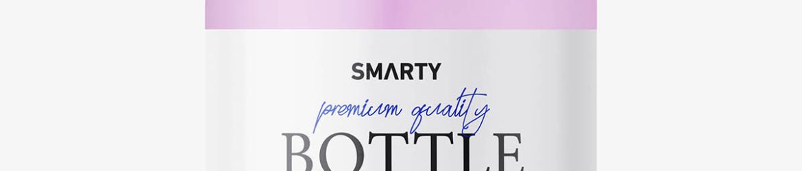 Bottle with a pump mockup / frosted