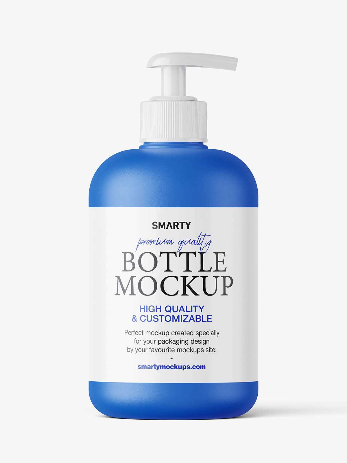 Bottle with a pump mockup / matt