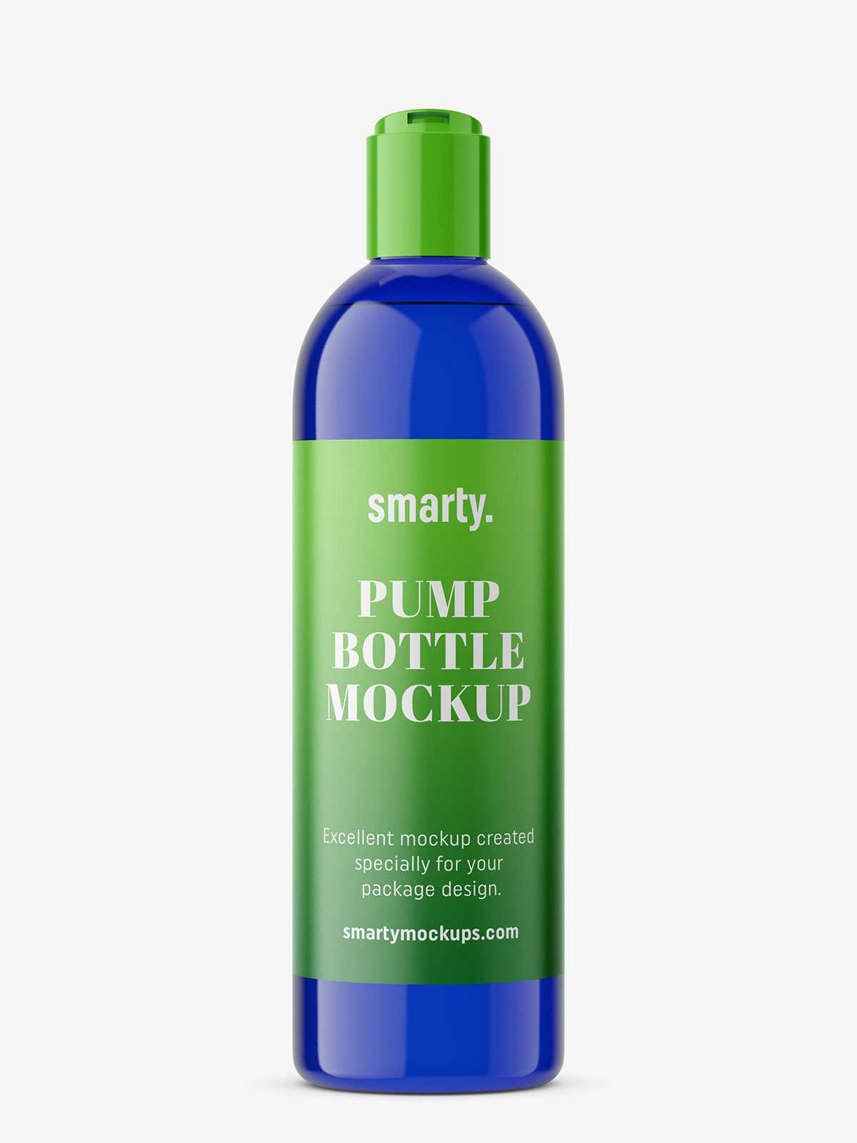 Bottle with disc top mockup / cobalt