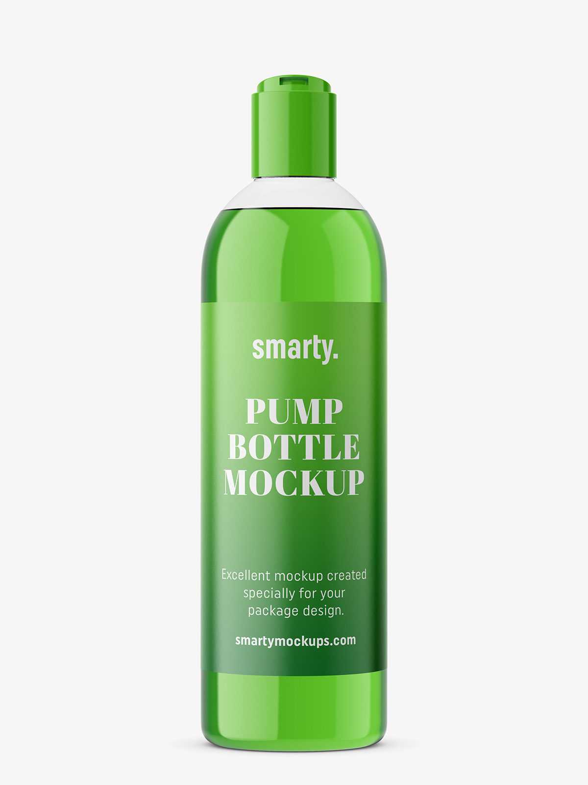 Bottle with disc top mockup / transparent