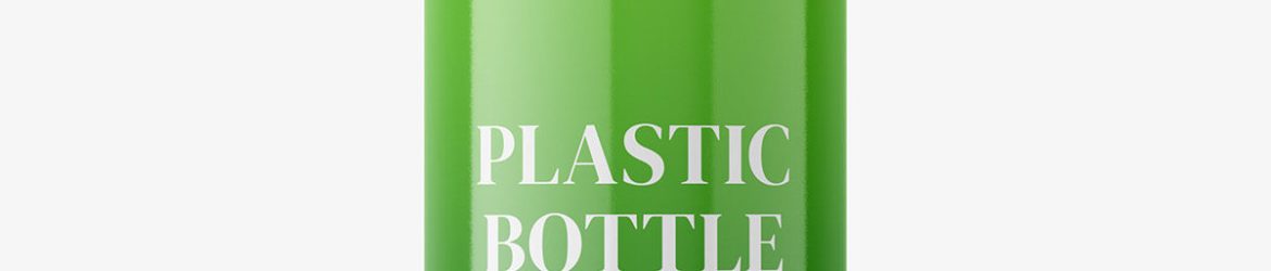 Bottle with disctop mockup / glossy