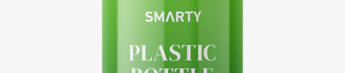 Bottle with disctop mockup / glossy