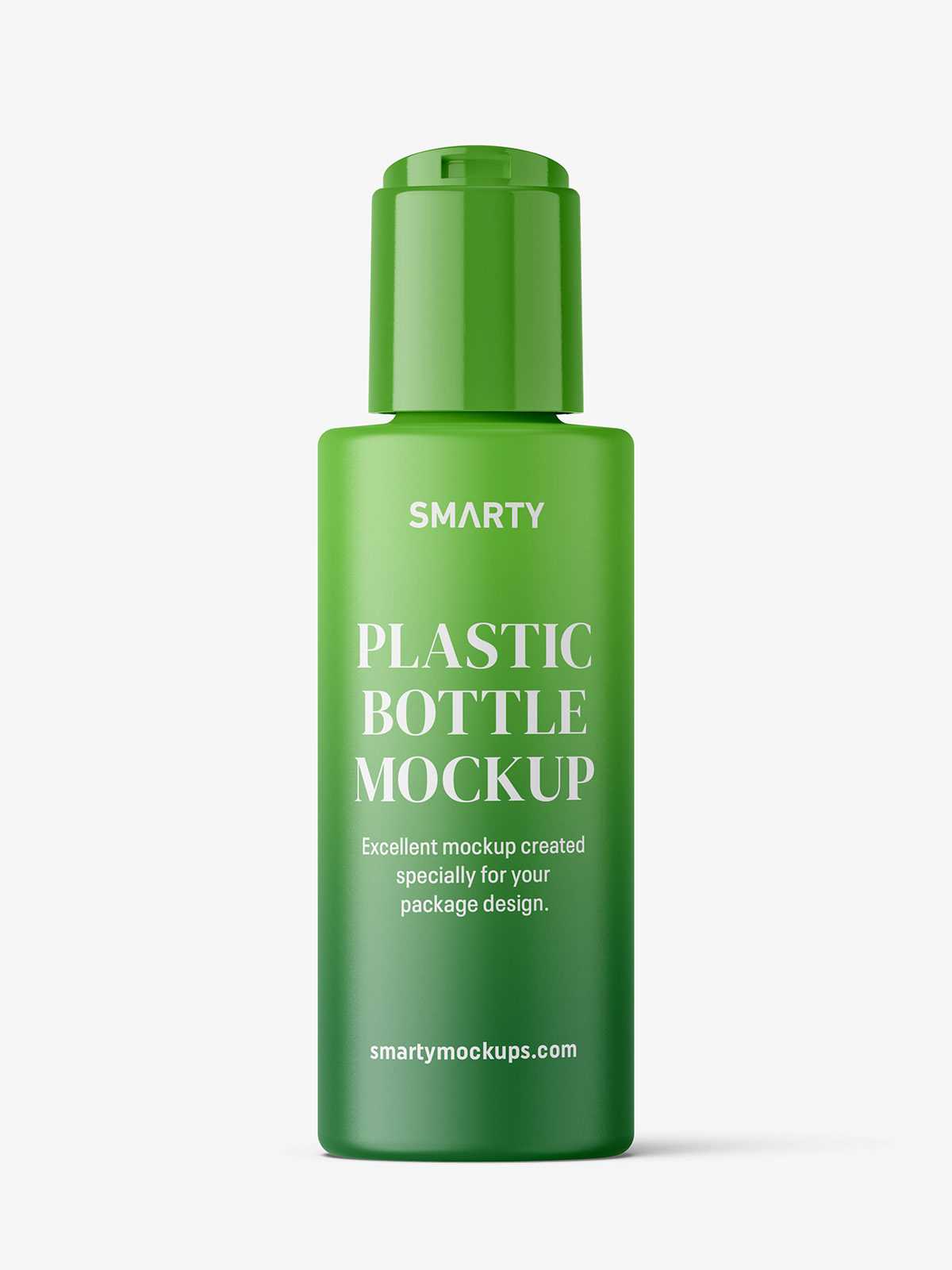 Bottle with disctop mockup / matt