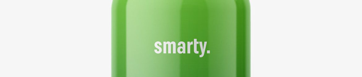 Bottle with elegant pump mockup / glossy