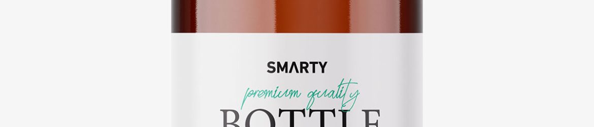 Bottle with flip top lid / amber