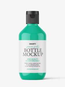 Bottle with flip top lid / glossy
