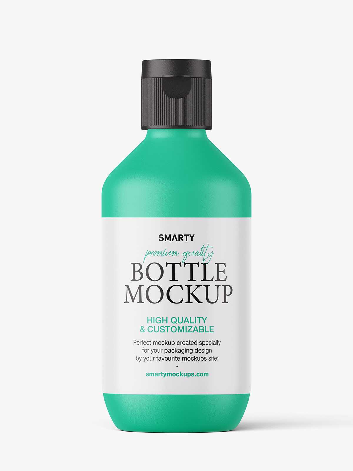 Bottle with flip top lid / matt