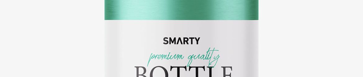 Bottle with flip top lid / metallic
