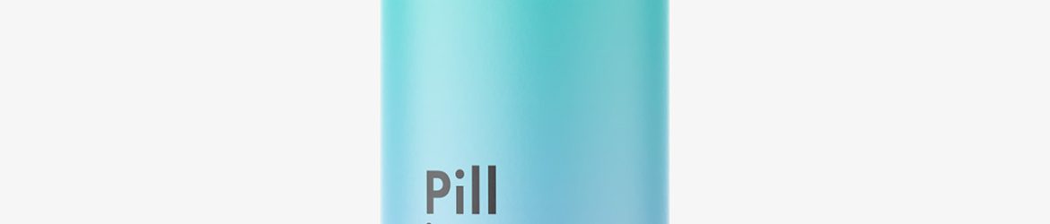 Bottle with herbal pills mockup