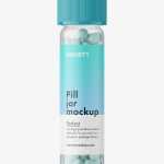 Bottle with herbal pills mockup - Free PSD Download Bottle with herbal pills mockup