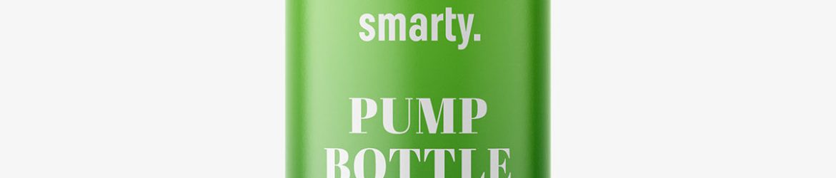 Bottle with pump mockup / cobalt