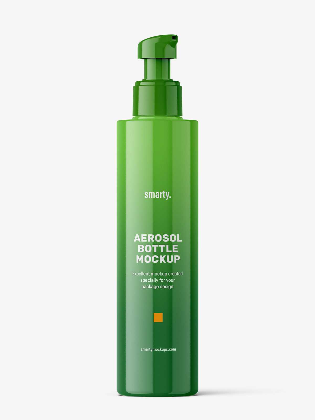 Bottle with pump mockup / glossy