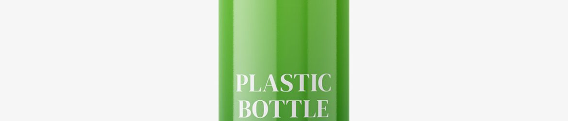 Bottle with pump mockup / glossy