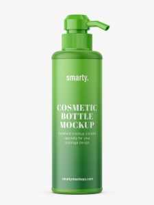 Bottle with pump mockup / matt