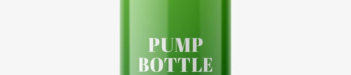 Bottle with pump mockup / white