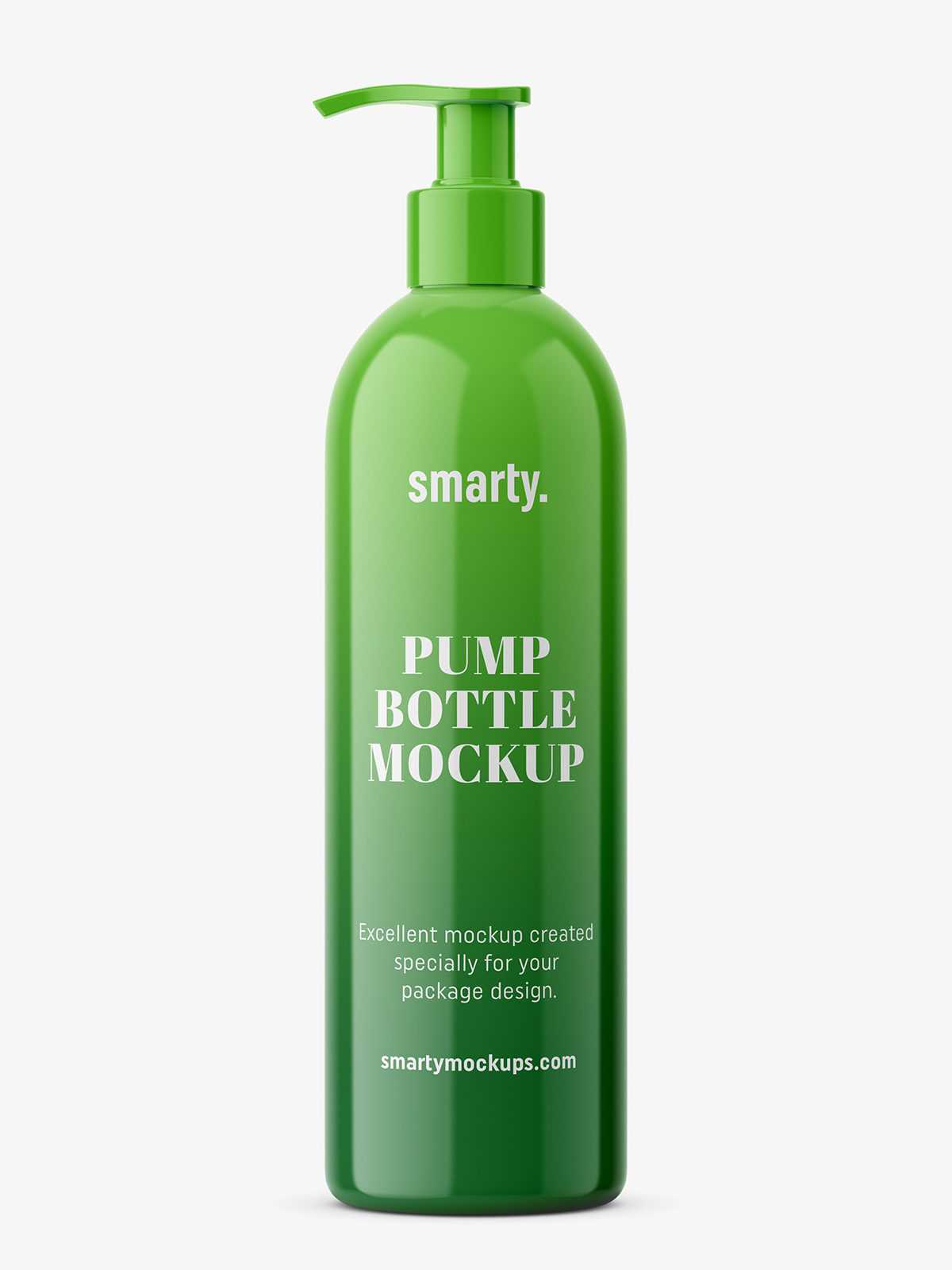 Bottle with pump mockup / white