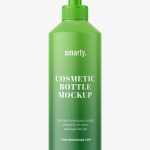 Bottle with push / pull dispenser mockup