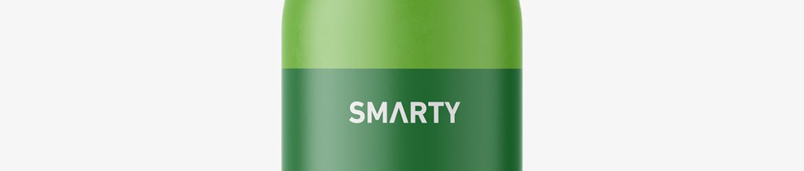 Bottle with transparent spray mockup / matt