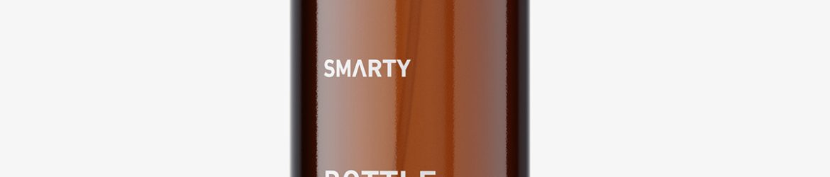 Bottle with trigger spray mockup / amber