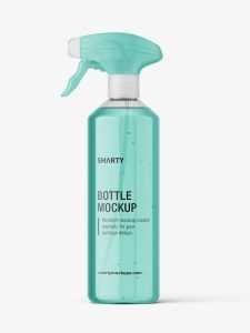 Bottle with trigger spray mockup / clear