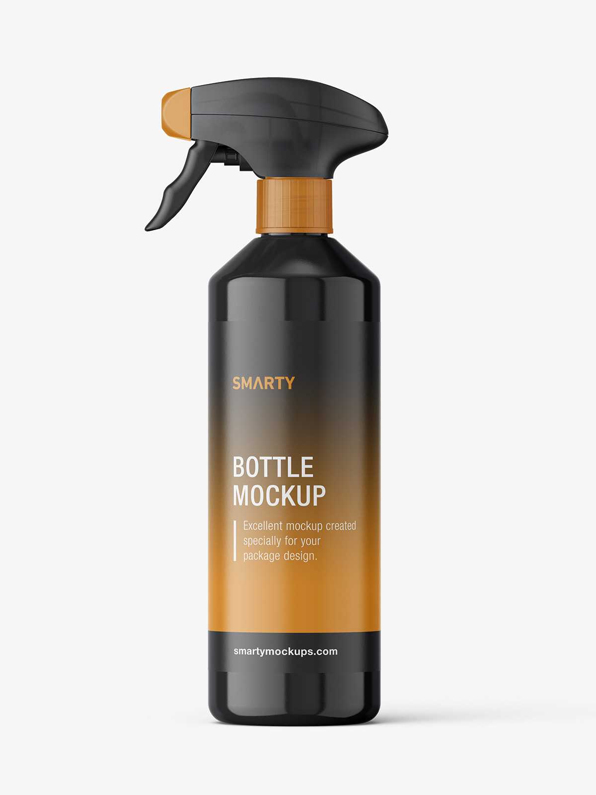 Bottle with trigger spray mockup / glossy