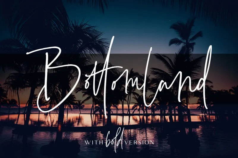 Bottomland Signature Font