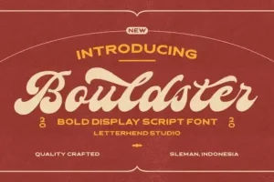 Bouldster Bold Script Font
