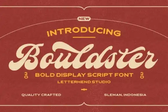 Bouldster Bold Script Font