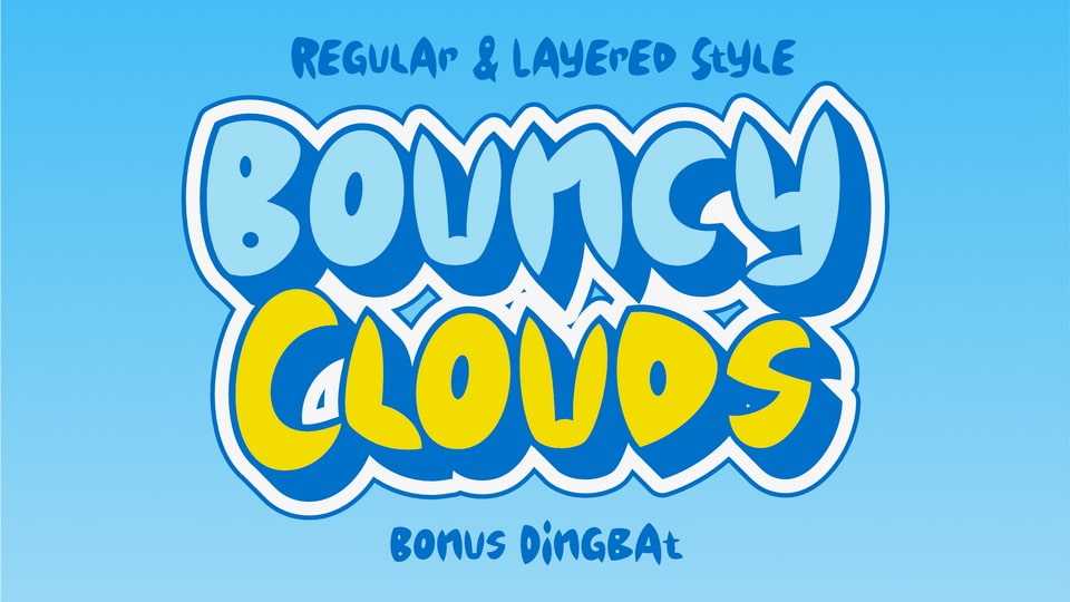 Bouncy Clouds Font › Fontesk