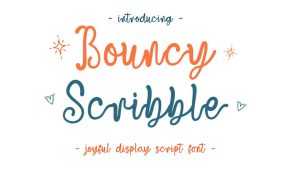 Bouncy Scribble Font › Fontesk
