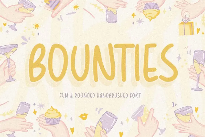 BOUNTIES Handbrushed Font
