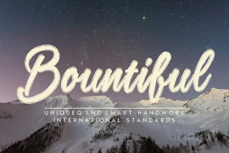 Bountiful Script Font