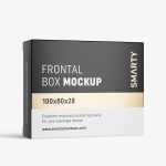 Box mockup / 100x80x28 mm / white - metallic - kraft