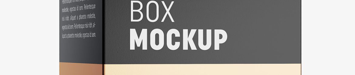 Box mockup / 105x135x85 mm / white - metallic - kraft