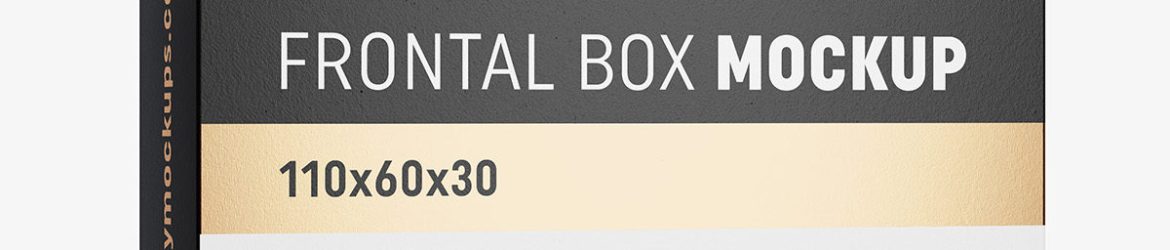 Box mockup / 110x60x30 mm / white - metallic - kraft