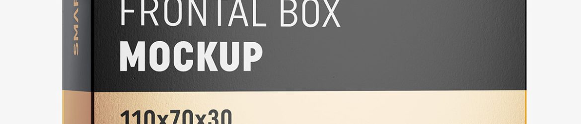 Box mockup / 110x70x30 mm / white - metallic - kraft