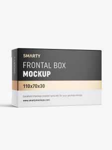 Box mockup / 110x70x30 mm / white - metallic - kraft