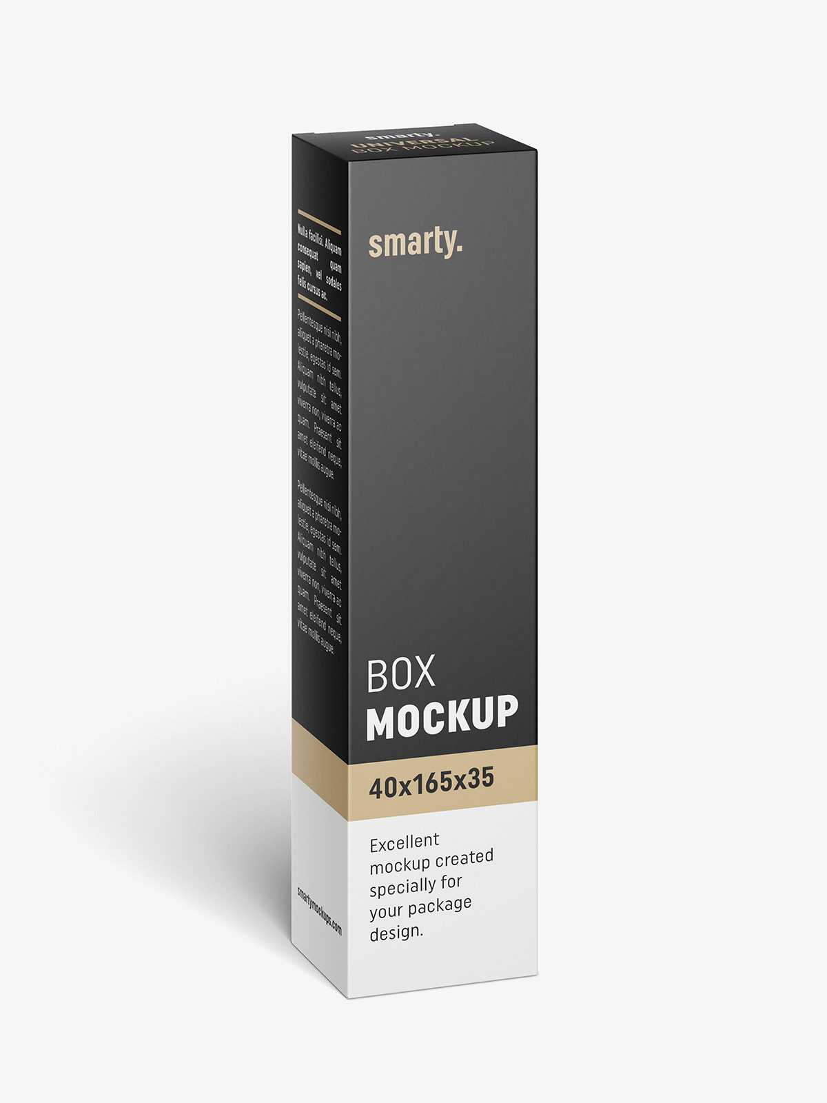 Box mockup / 165x40x35