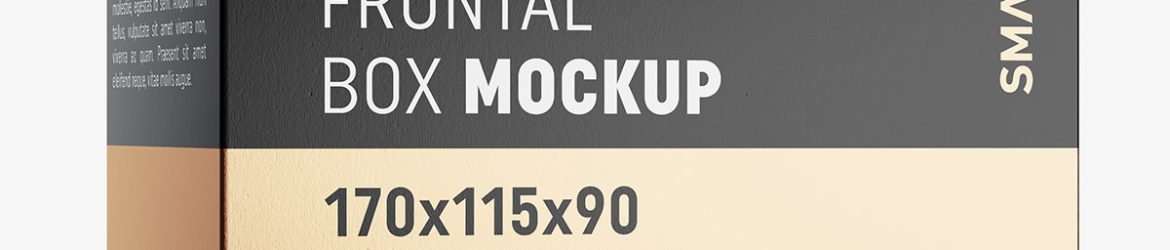 Box mockup / 170x115x90 mm / white - metallic - kraft