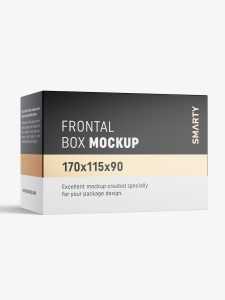 Box mockup / 170x115x90 mm / white - metallic - kraft